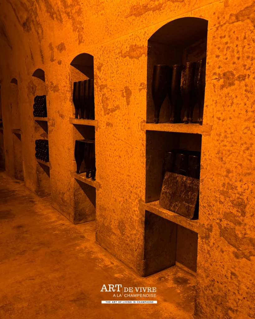 Casier de vieux millésimes du Champagne Abelé