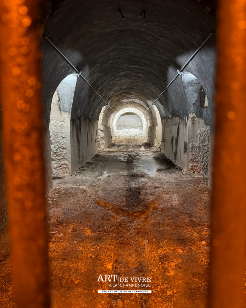 perçage calerie de craie du Champagne Abelé 1757 à Reims