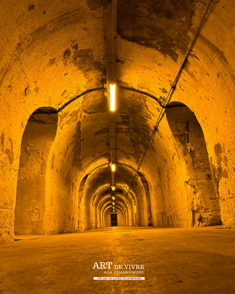 Cave de Champagne Abelé creusée dans la craie