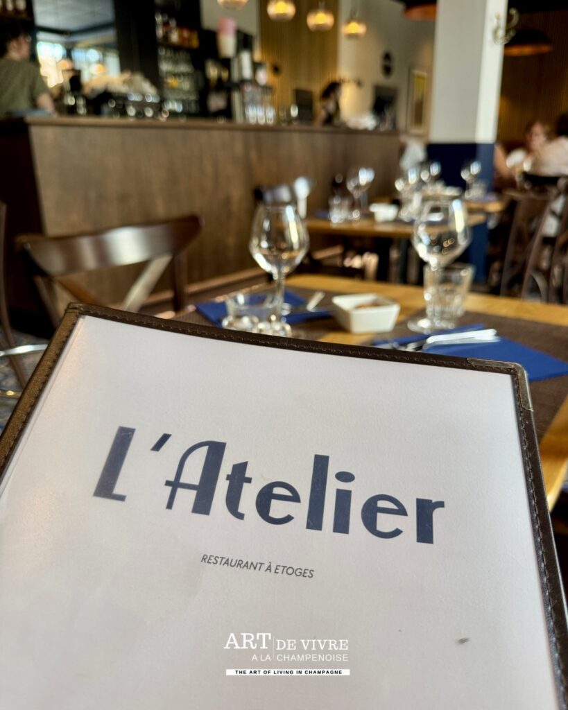 Menu du bistrot L’Atelier Etoges