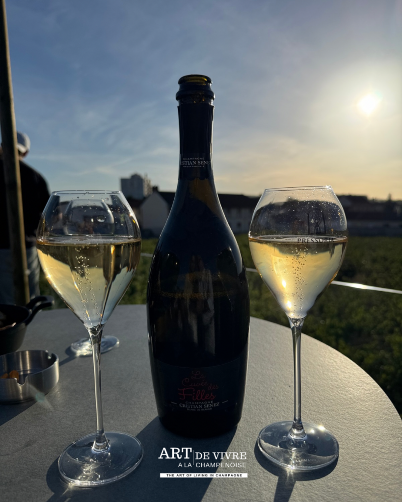 Bouteilles de Champagne présentées lors de la soirée