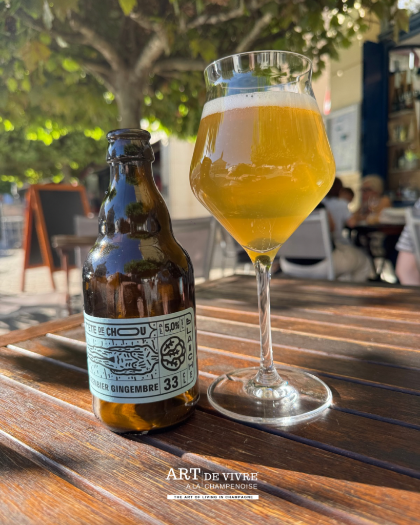 bière Tête de Chou sur la terrasse de La Frigousse à Aÿ champagne