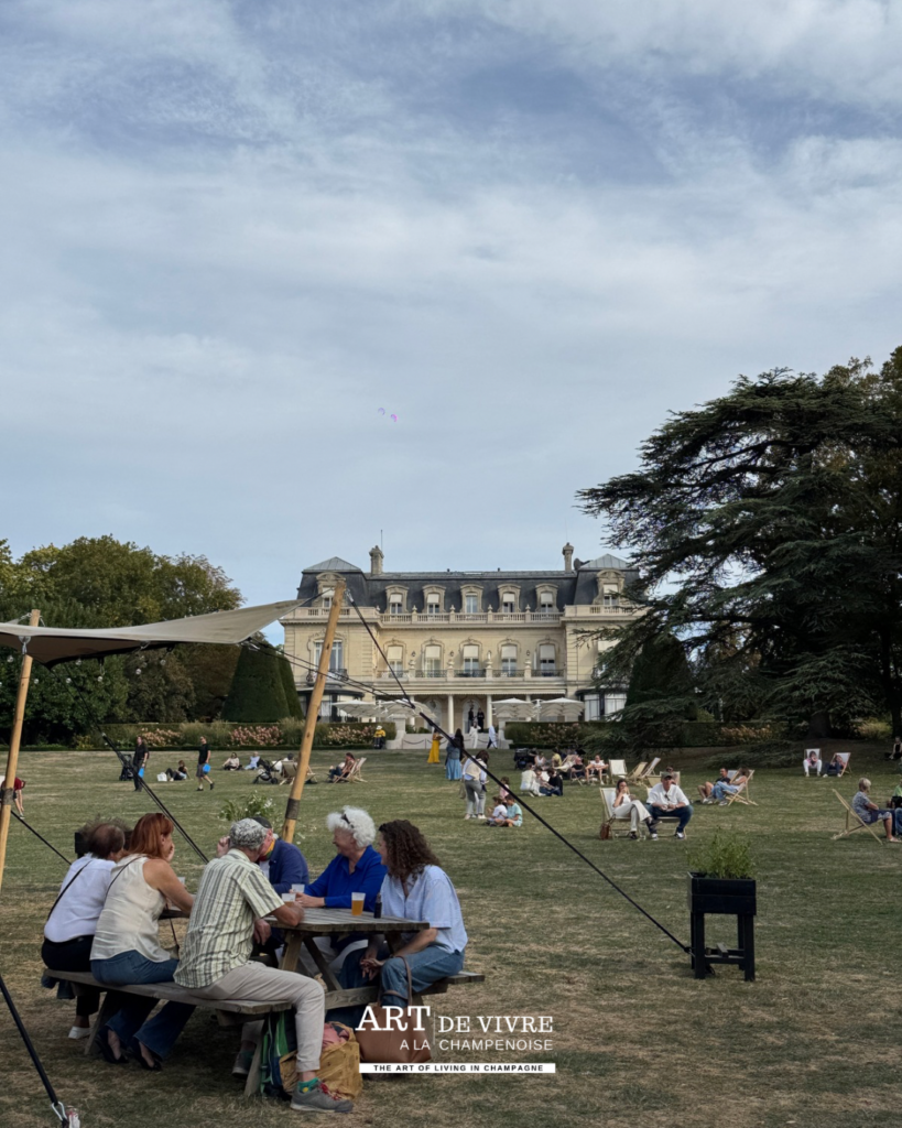 Parc du Domaine Les Crayères pendant le marché