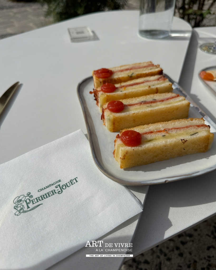 Croque du Cellier chez Perrier-Jouët à Épernay