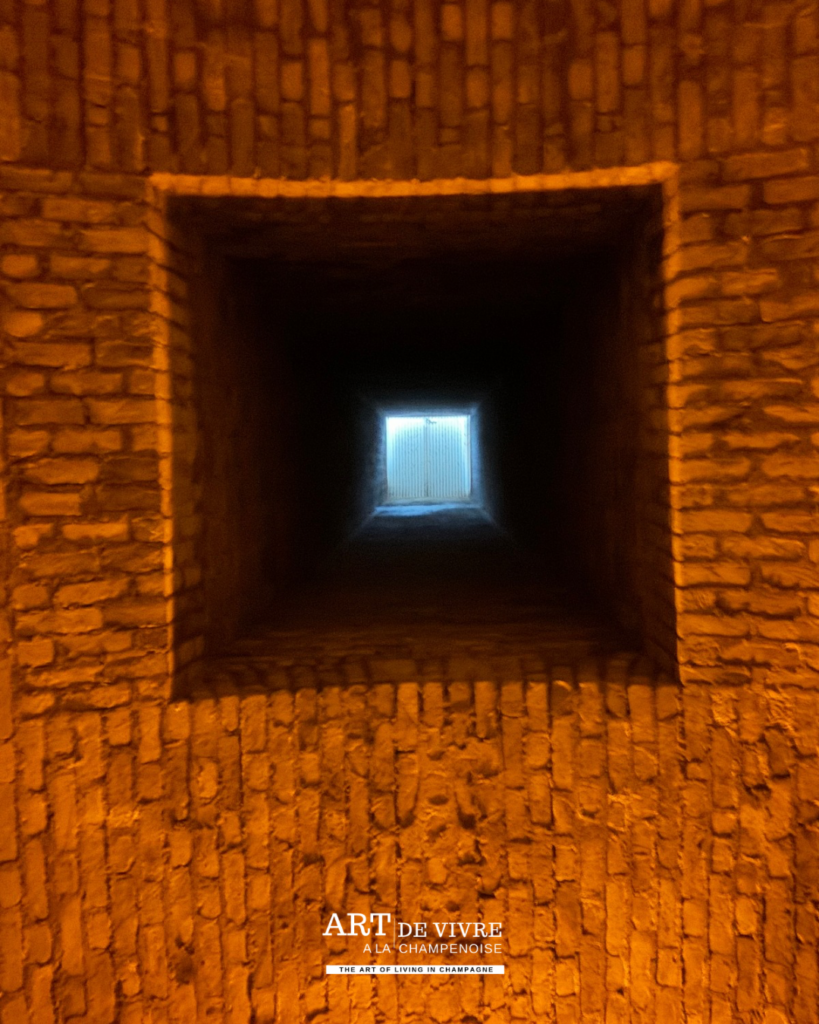 Ventilation naturelle dans les caves du Champagne Gosset