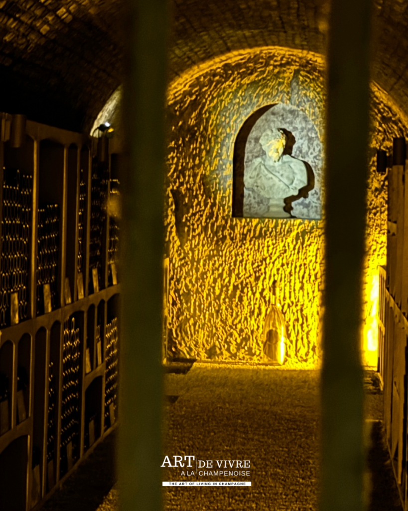 Au travers de la grille de l'oenothèque du Champagne gosset