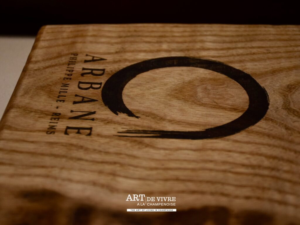 Coffret bois au restaurant Arbane à Reims