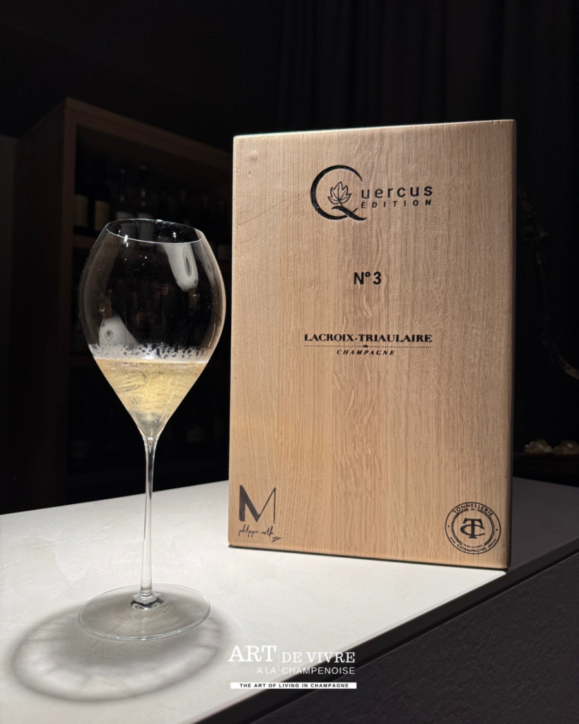 Champagne Quercus Edition 100 % pinot blanc de Lacroix-Triaulaire