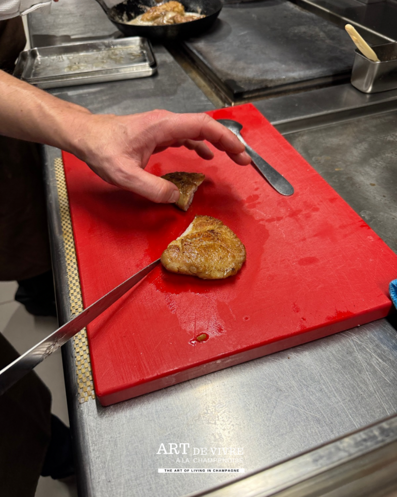 Préparation du ris de veau et des girolles chez Arbane