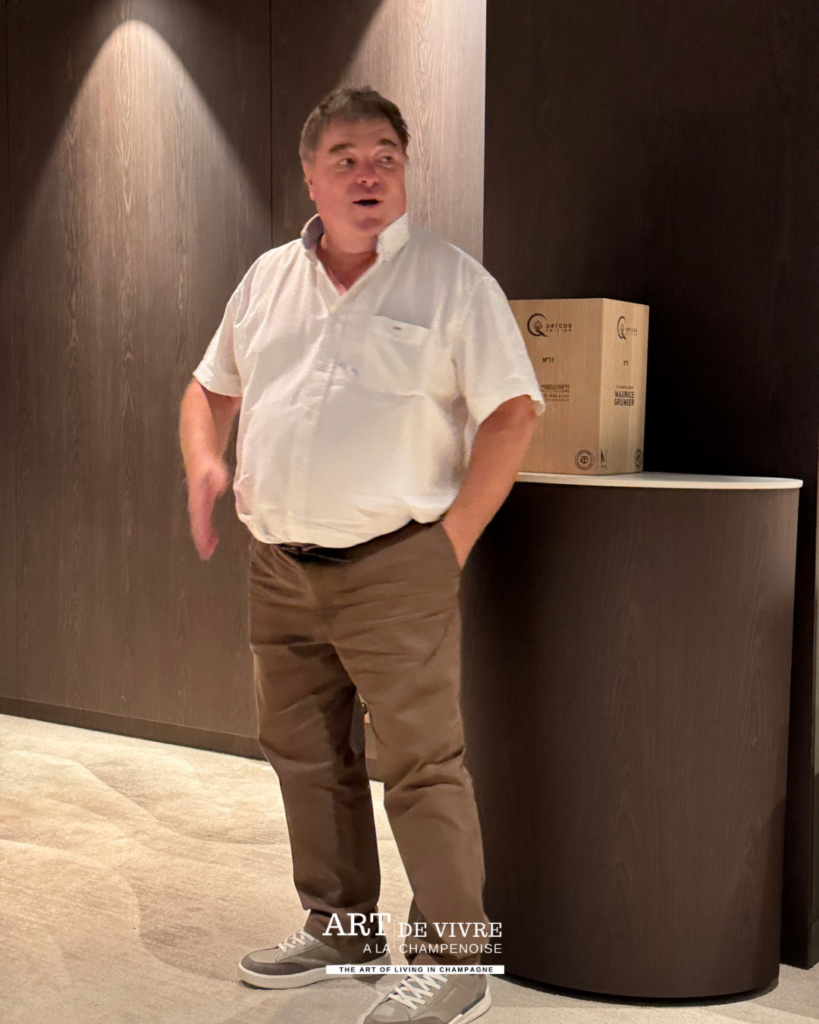 Présentation d’une cuvée Champagne Alain Bernard chez Arbane Reims