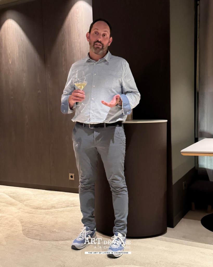 Présentation d’une cuvée Champagne Lacroix-Triaulaire chez Arbane à Reims