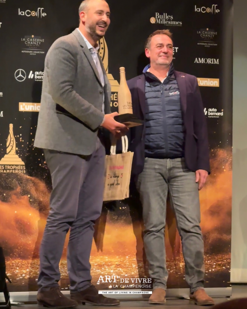 Benjamin Fourmon DG du Champagne Joseph Perrier prix du communiquant au Trophée Champenois